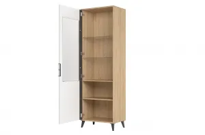 Szynaka Vitrína Moet 11 65 cm levá ořech americký Jackson/bílý/grafit