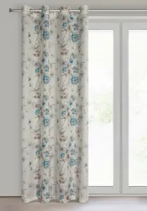 Hotový záves IVY 1 naturálny / modrý - na priechodkách