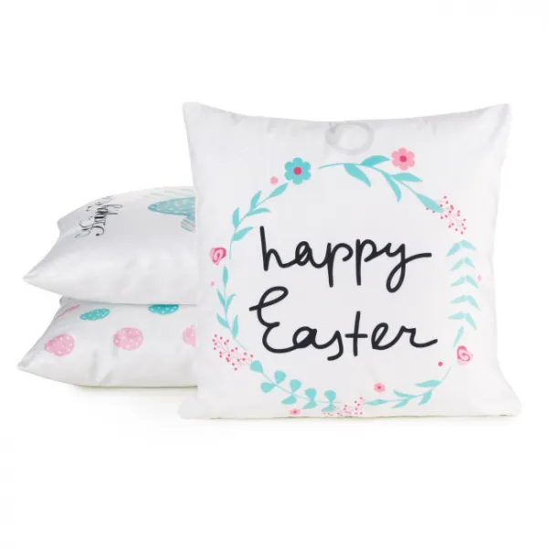 Obliečka na vankúš EASTER 4 biela / čierna