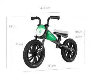 QPLAY Odrážadlo Feduro Green, vek 3-6 rokov