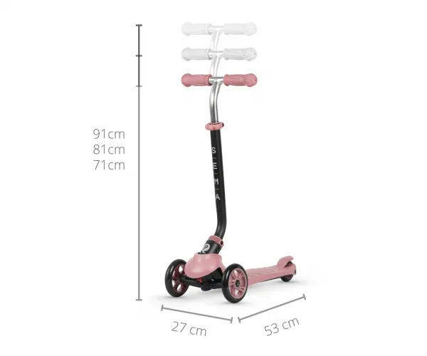 Milly Mally Qplay odrážadlo-kolobežka Sema 3v1 pink