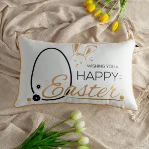 Obliečka na vankúš EASTER 48 biela / zlatá