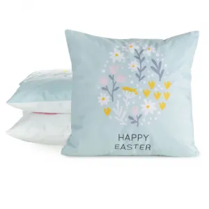Obliečka na vankúš EASTER 11 modrá / žltá