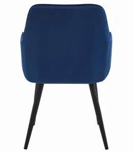 Stolička NANA - tmavomodrý zamat / čierne nohy x 2 9401 71 00 00