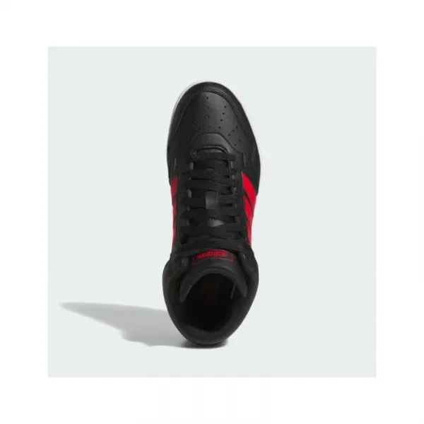 Chlapčenská rekreačná obuv ADIDAS Hoops 4.0 Mid Jr core black better scarlet cloud white