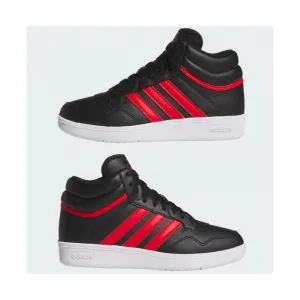 Chlapčenská rekreačná obuv ADIDAS Hoops 4.0 Mid Jr core black better scarlet cloud white