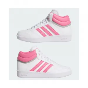 Dievčenská rekreačná obuv ADIDAS Hoops 4.0 Mid Jr cloud white pink fuchsia grey two