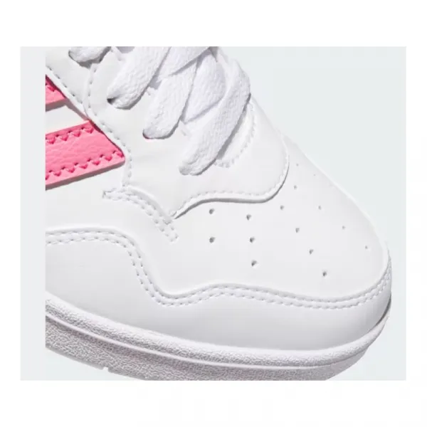 Dievčenská rekreačná obuv ADIDAS Hoops 4.0 Mid Jr cloud white pink fuchsia grey two