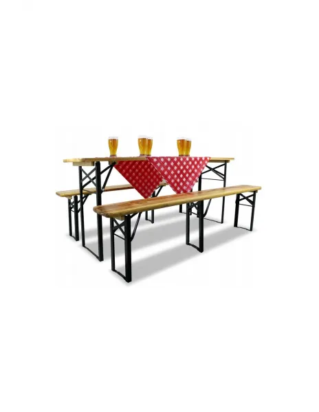 GARDEN-PRO Záhradný pivný set 177x46 s lavičkami - hnedá farba