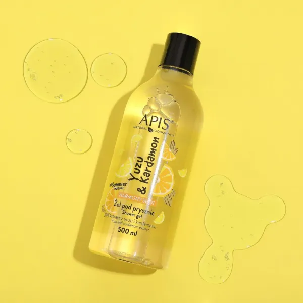 Apis Natural Cosmetics Harmony Shot Yuzu & Cardamom harmonizujúci sprchový gél 500 ml