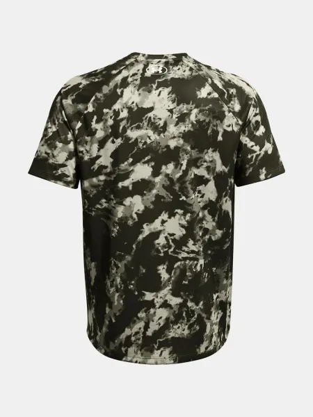 Under Armour TECH ABC CAMO Pánske tričko s krátkym rukávom, khaki, veľkosť