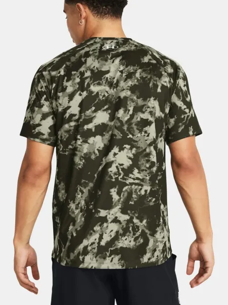 Under Armour TECH ABC CAMO Pánske tričko s krátkym rukávom, khaki, veľkosť
