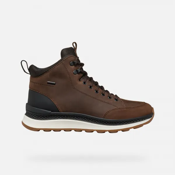 Brown men's ankle boots Geox Spherica Actif X2 - Men