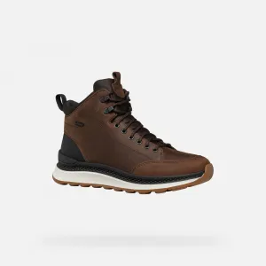 Brown men's ankle boots Geox Spherica Actif X2 - Men
