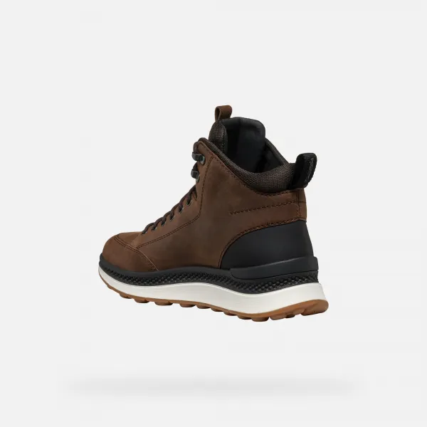 Brown men's ankle boots Geox Spherica Actif X2 - Men