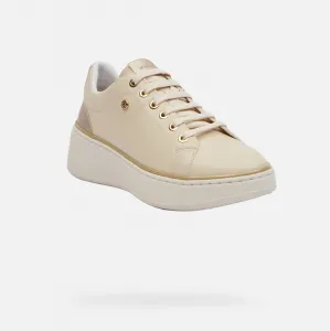 Cream women's sneakers Geox Sunnetty - Women's