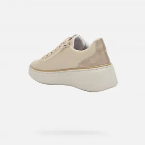 Cream women's sneakers Geox Sunnetty - Women's