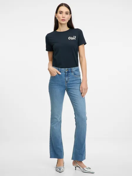 Women's Navy Blue Short Sleeve T-Shirt ORSAY - Women's