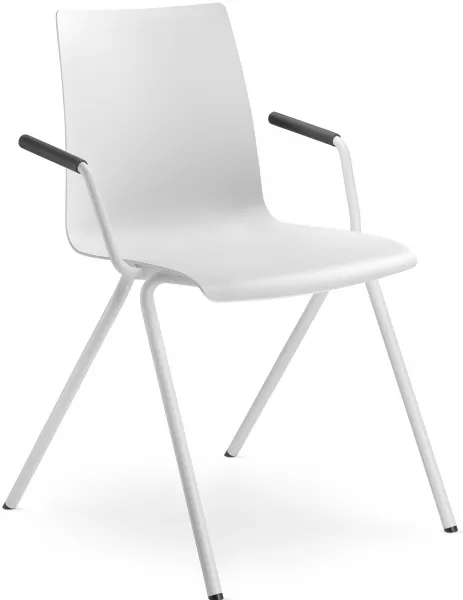 LD SEATING Konferenčná stolička EVO 010-N0,BR biela podnož