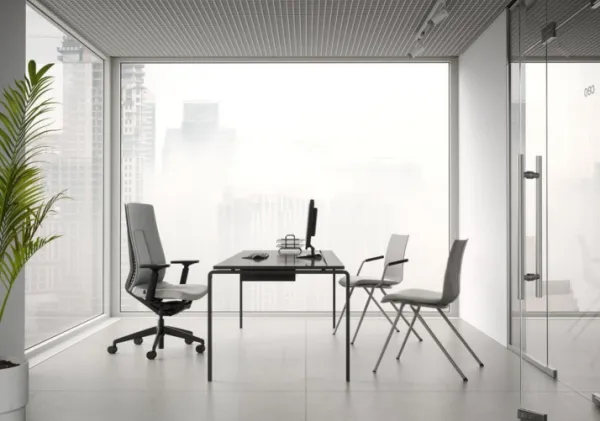 LD SEATING Konferenčná stolička EVO 011-N0 biela podnož podnož