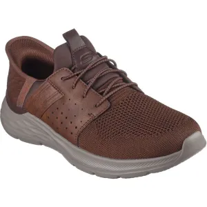 Skechers GARNER - NEWICK Pánska vychádzková obuv, hnedá, veľkosť