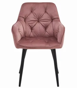 Jedálenské kreslo JORK VELVET, ružové