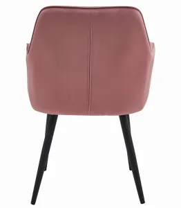Jedálenské kreslo JORK VELVET, ružové