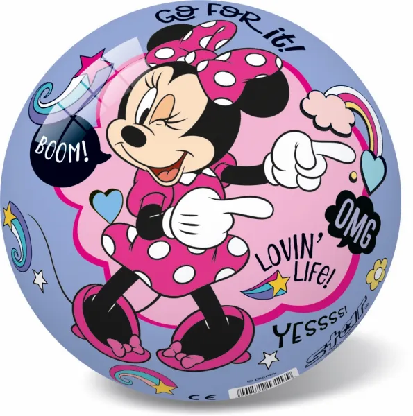 Lopta Minnie nafúknutá 23 cm v sieťke