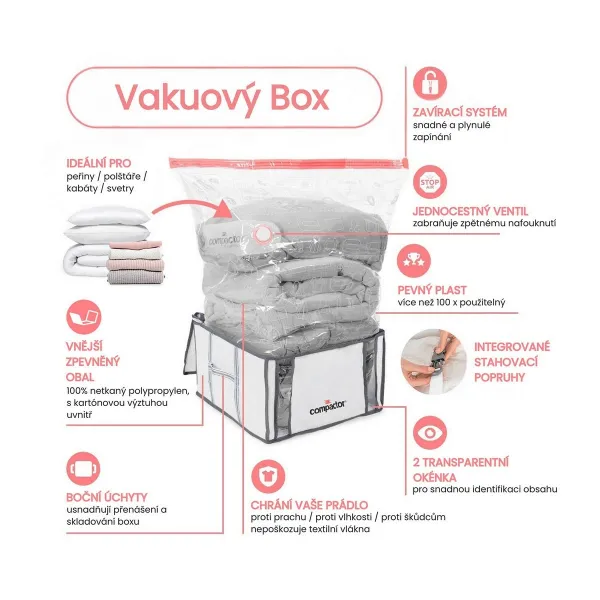 Compactor Úložný box s vákuovým vrecom M Life, M