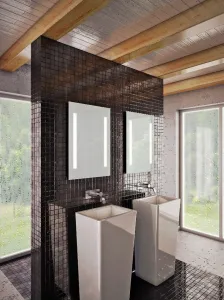 OLSEN SPA - Zrkadlo s LED osvetlením orlov - Rozmery zrkadiel - 60 × 80 cm OLNZORL60