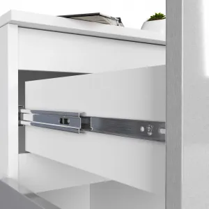 Ak furniture Komoda Kiara 80 cm 2 skrinky a 1 zásuvka biela/sivá