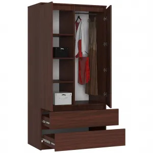 Ak furniture Šatníková skriňa Star 90 cm wenge