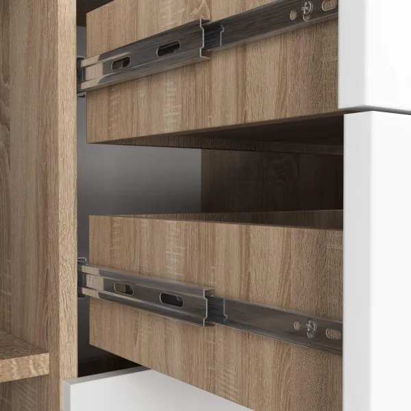 Ak furniture Komoda Torvi K 110 cm dub sonoma/biela