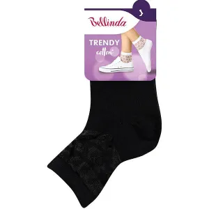 Bellinda 
TRENDY COTTON SOCKS - Dámske ponožky s ozdobným lemom - čierna