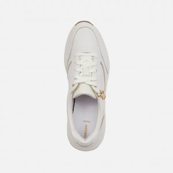 White women's sneakers Geox Cristael - Women's