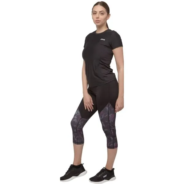Fitforce TYLONE Dámske 3/4 fitness legíny, čierna, veľkosť