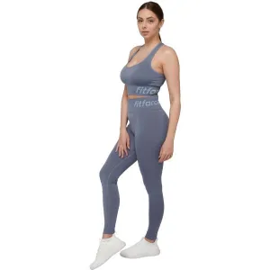 Fitforce LAUWRY Dámske fitnesslegíny, tmavo sivá, veľkosť
