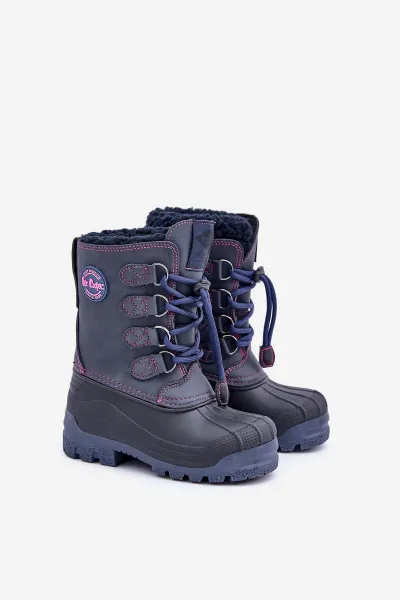 Vysoké Teplé Detské Snehule So Šnúrkou Modré Lee Cooper