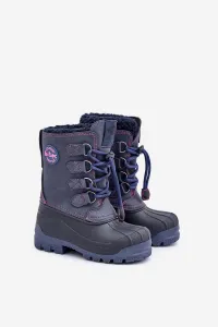 Vysoké Teplé Detské Snehule So Šnúrkou Modré Lee Cooper