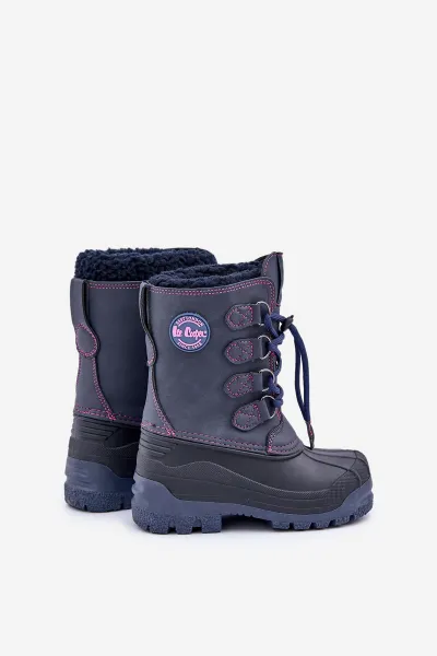 Vysoké Teplé Detské Snehule So Šnúrkou Modré Lee Cooper