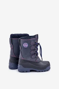 Vysoké Teplé Detské Snehule So Šnúrkou Modré Lee Cooper
