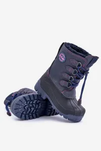 Vysoké Teplé Detské Snehule So Šnúrkou Modré Lee Cooper
