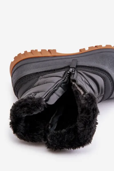 Lee Cooper Women's Fur Insulated Snow Boots LCJ-24-44-2866 Black