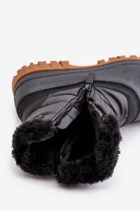 Lee Cooper Women's Fur Insulated Snow Boots LCJ-24-44-2866 Black