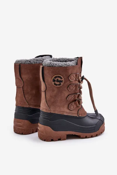 High Warm Children's Snow Boots with Drawstring Lee Cooper Brown
