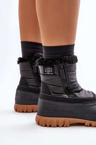 Lee Cooper Women's Fur Insulated Snow Boots LCJ-24-44-2866 Black