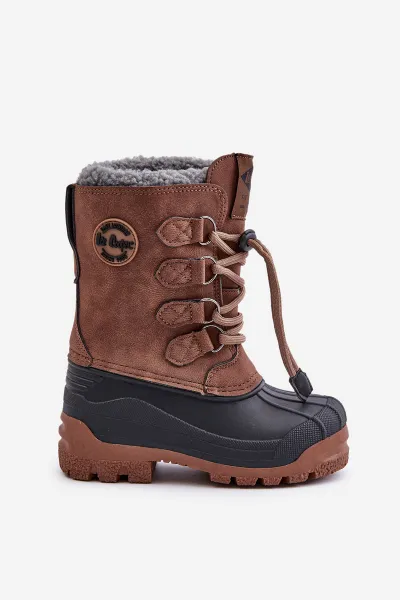 High Warm Children's Snow Boots with Drawstring Lee Cooper Brown