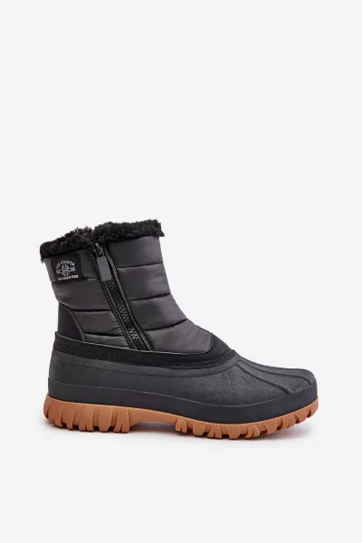 Lee Cooper Women's Fur Insulated Snow Boots LCJ-24-44-2866 Black