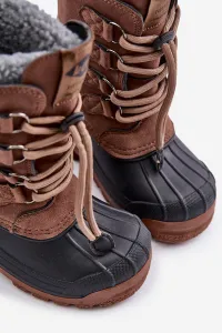 High Warm Children's Snow Boots with Drawstring Lee Cooper Brown