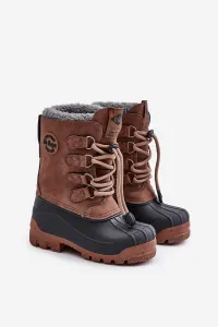 High Warm Children's Snow Boots with Drawstring Lee Cooper Brown